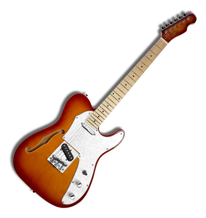 Guitarra Eléctrica Telecaster semi-hueca color sunburst