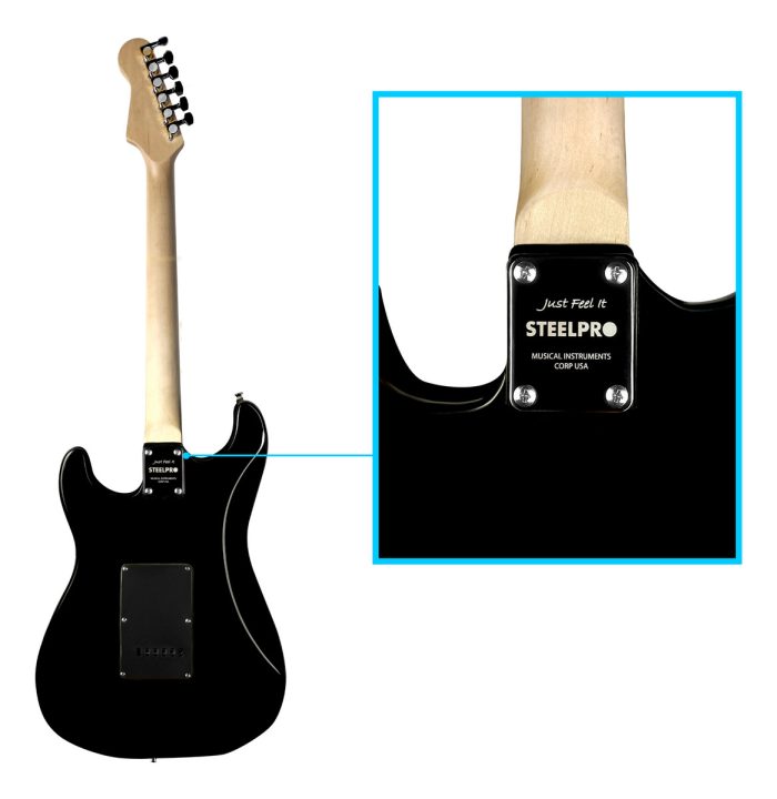 Guitarra Eléctrica Stratocaster Morada con amplificador y accesorios - Imagen 4