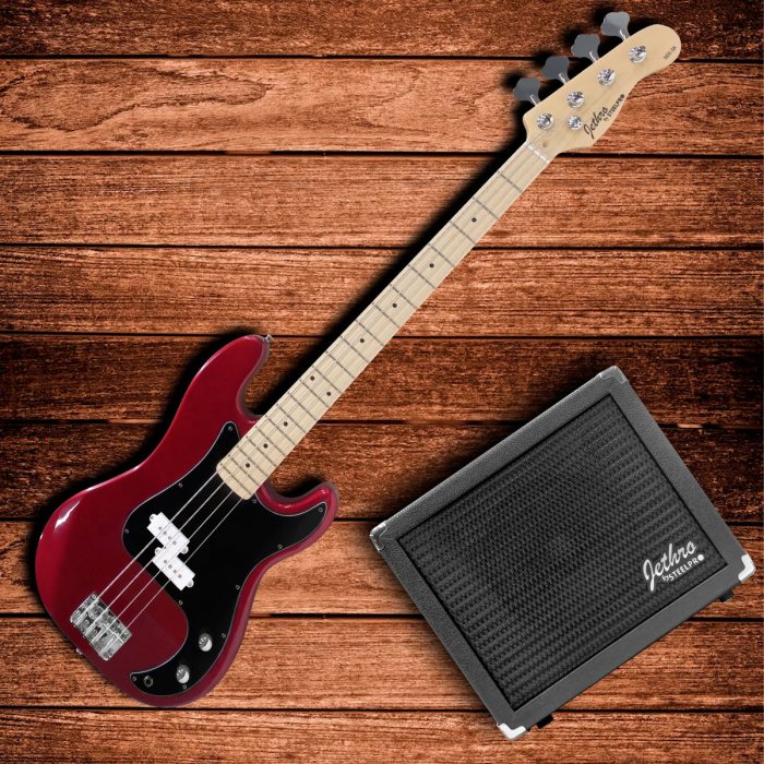 Bajo Eléctrico 4 Cuerdas con Amplificador y Accesorios PJ Bass - Imagen 2