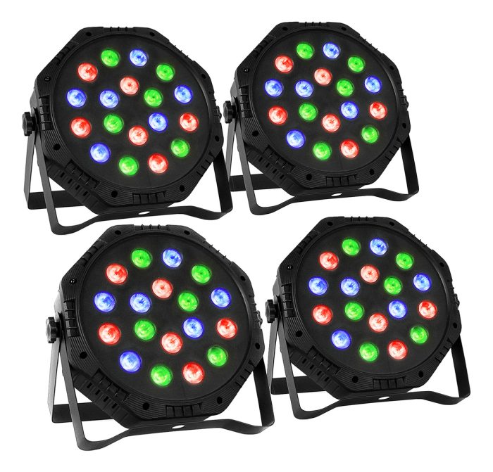 Paquete De 4 Piezas De Cañón Led Reflector 18x1 Rgb Dmx - Imagen 3