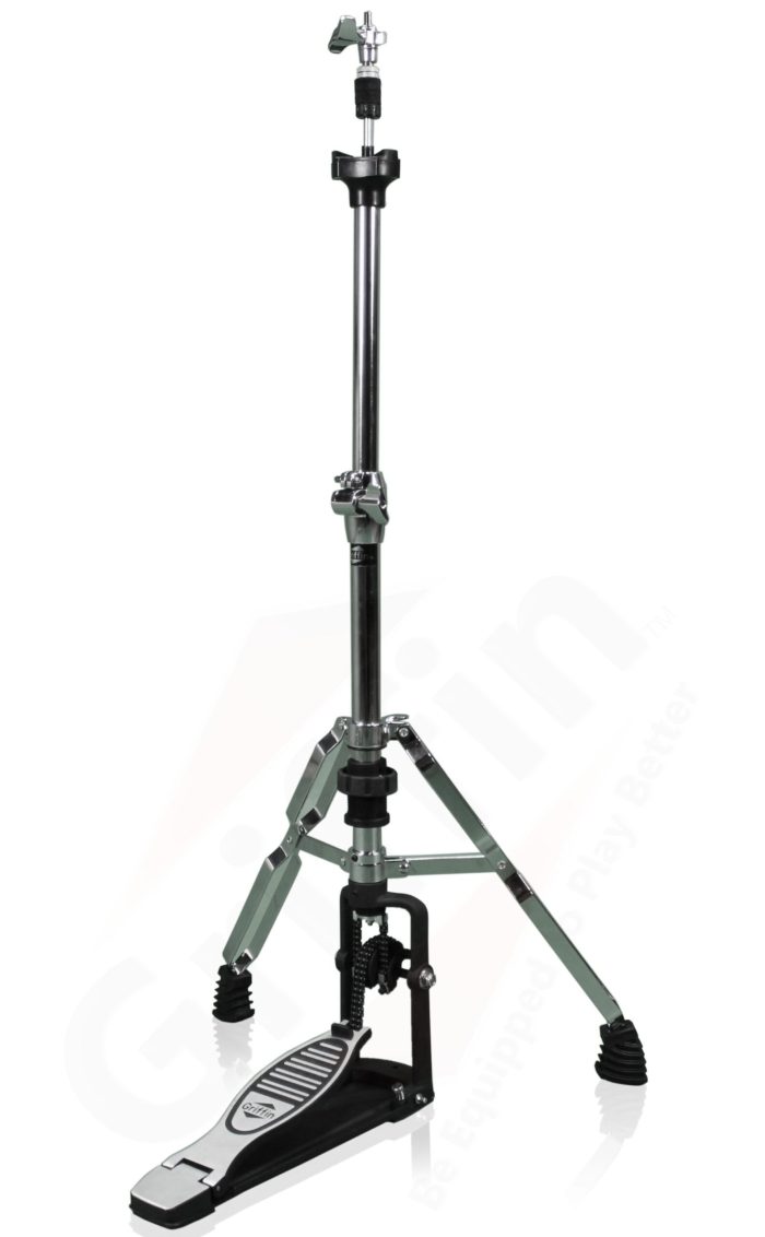 Soporte de hi-hat premium Marca Griffin: pedal de hi-hat resistente con llave de batería - Imagen 3