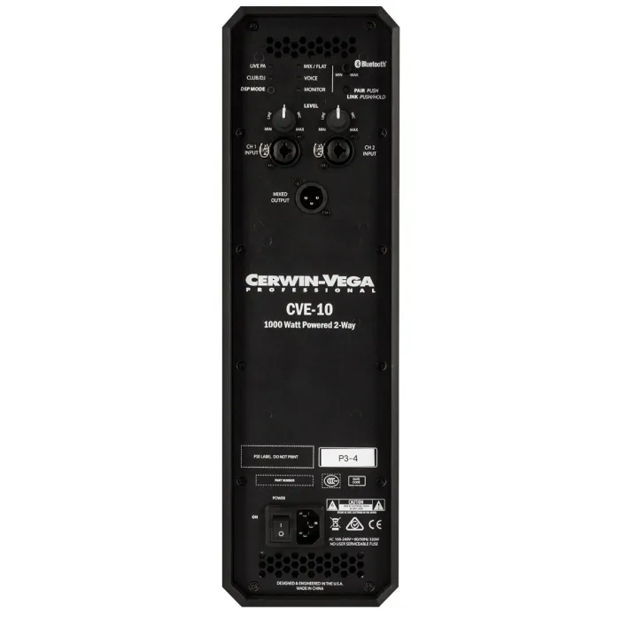 Bafle Amplificado 10 Pulgadas 2 vias Cerwin Vega CVE-10 - Imagen 2