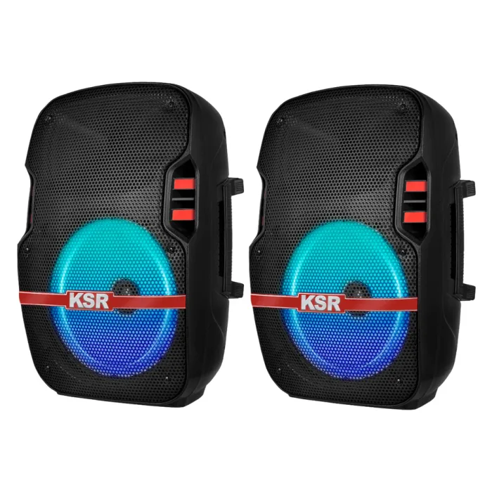 Sistema de audio doble bluetooth 8” 6,200 W KSR blaffle blutooth bocina bluetooth