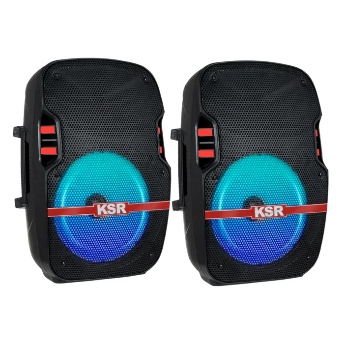 Sistema de audio doble bluetooth 8” 6,200 W KSR blaffle blutooth bocina bluetooth - Imagen 2